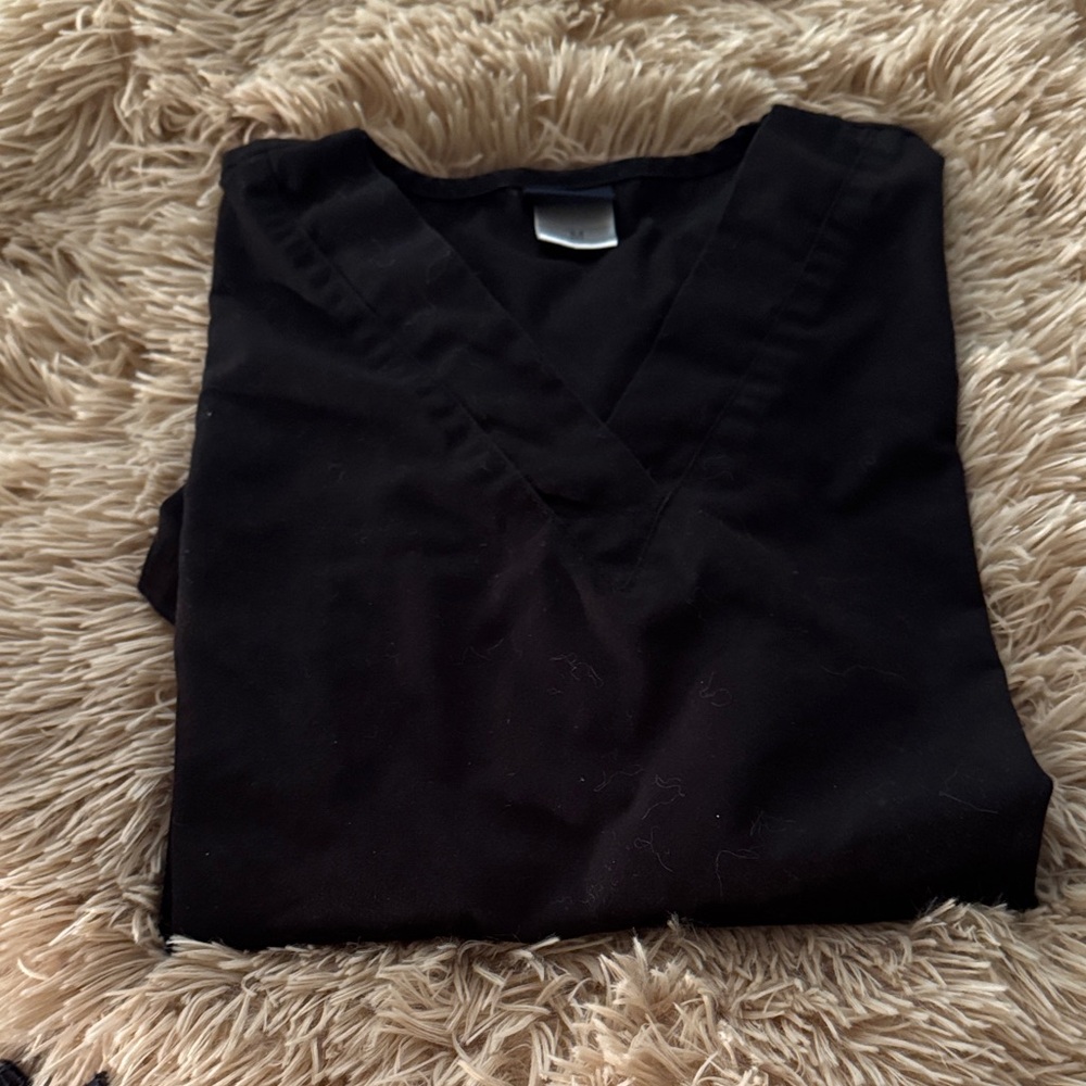 Women's Black V-Neck Top matching pants